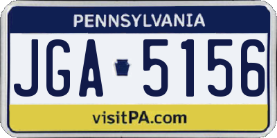 PA license plate JGA5156