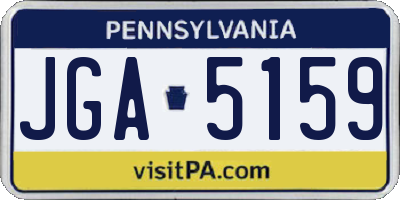 PA license plate JGA5159