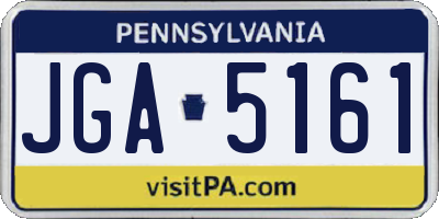 PA license plate JGA5161