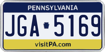 PA license plate JGA5169