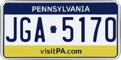 PA license plate JGA5170