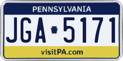 PA license plate JGA5171