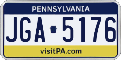 PA license plate JGA5176