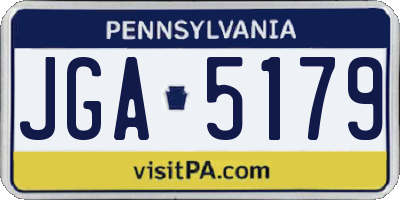 PA license plate JGA5179