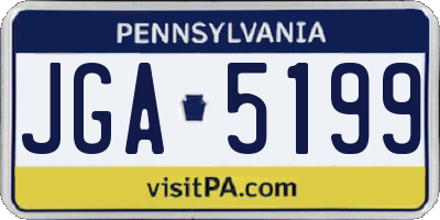 PA license plate JGA5199