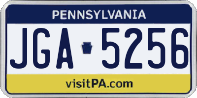 PA license plate JGA5256