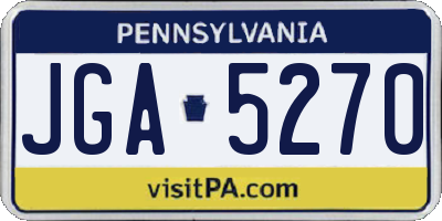 PA license plate JGA5270