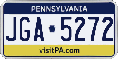 PA license plate JGA5272