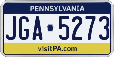 PA license plate JGA5273