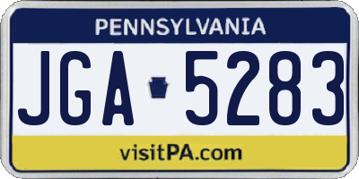 PA license plate JGA5283