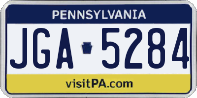 PA license plate JGA5284