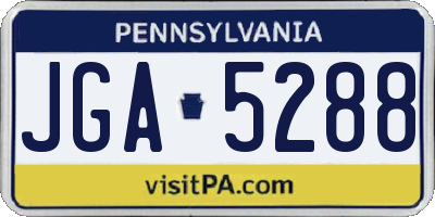 PA license plate JGA5288
