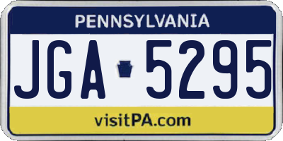 PA license plate JGA5295