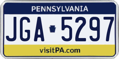 PA license plate JGA5297