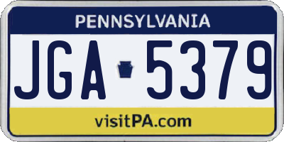 PA license plate JGA5379