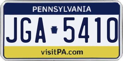 PA license plate JGA5410