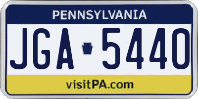 PA license plate JGA5440