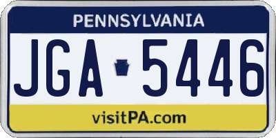 PA license plate JGA5446