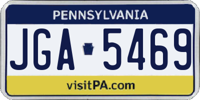 PA license plate JGA5469