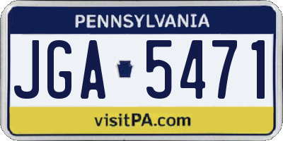 PA license plate JGA5471