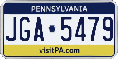 PA license plate JGA5479