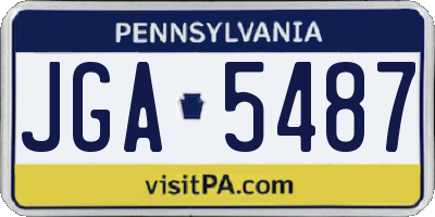 PA license plate JGA5487