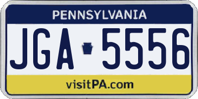 PA license plate JGA5556