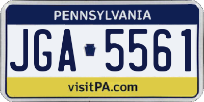 PA license plate JGA5561