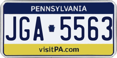 PA license plate JGA5563
