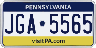 PA license plate JGA5565