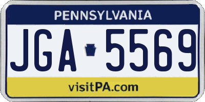 PA license plate JGA5569