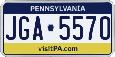 PA license plate JGA5570