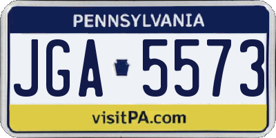 PA license plate JGA5573