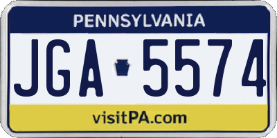 PA license plate JGA5574