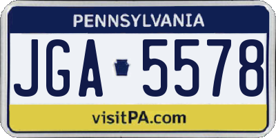 PA license plate JGA5578