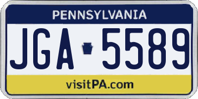 PA license plate JGA5589