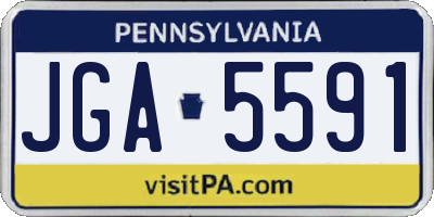 PA license plate JGA5591