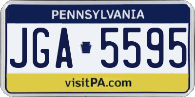 PA license plate JGA5595