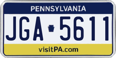 PA license plate JGA5611