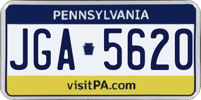 PA license plate JGA5620