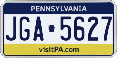 PA license plate JGA5627