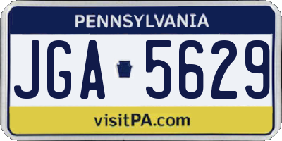 PA license plate JGA5629