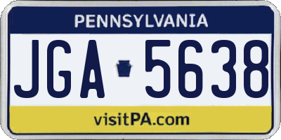 PA license plate JGA5638