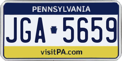 PA license plate JGA5659