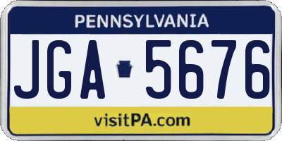 PA license plate JGA5676