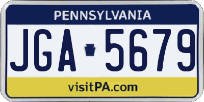 PA license plate JGA5679