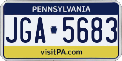 PA license plate JGA5683