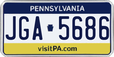 PA license plate JGA5686