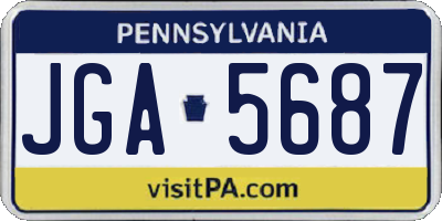 PA license plate JGA5687
