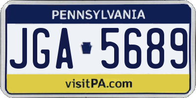 PA license plate JGA5689